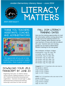 June Literacy Matters Newsletter